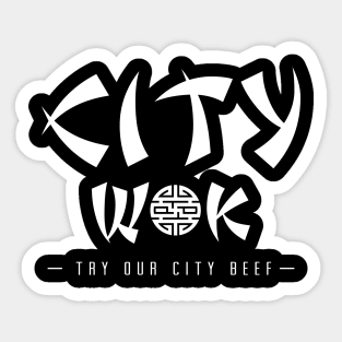 City Wok (White) Sticker